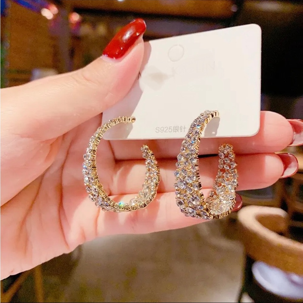 Gold Filled CZ Earrings - Picture 3 of 4